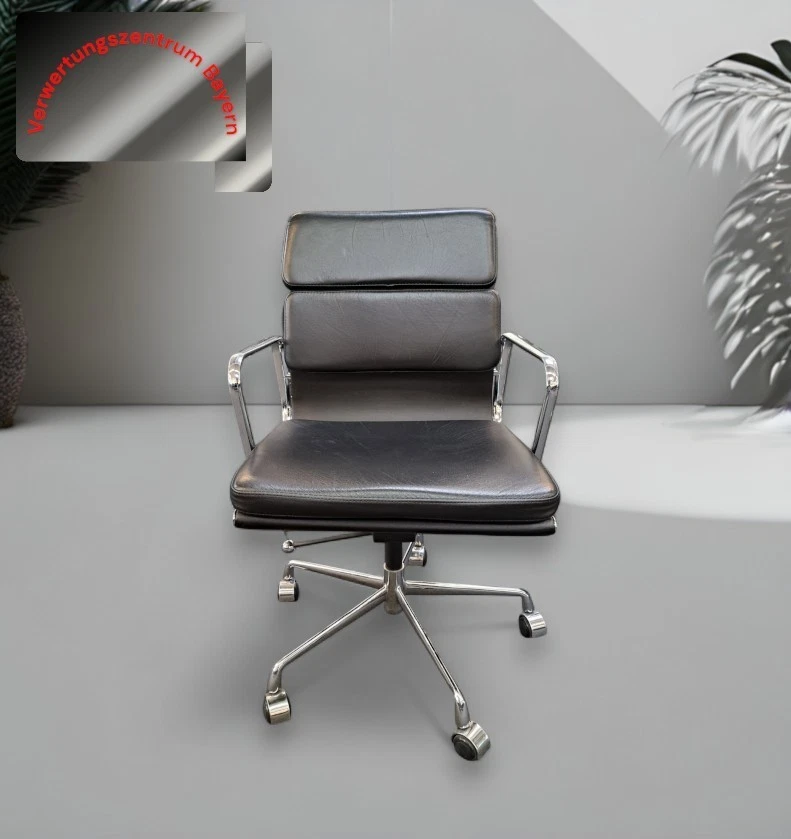 Replica EA 217 Soft Pad Chair Bürodrehstuhl Drehstuhl Stuhl schwarz Leder ds0255