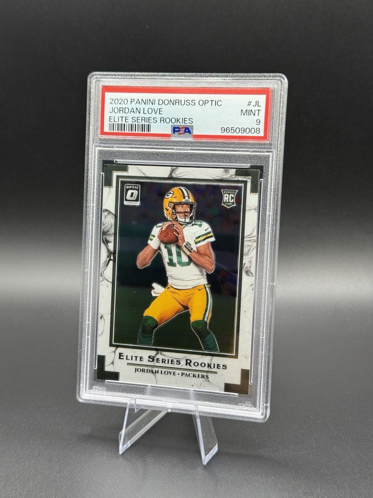 2020 PANINI DONRUSS OPTIC JORDAN LOVE ELITE SERIES ROOKIES PSA 9 MINT 🔥