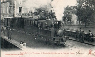 54 CPA PRECURSEUR LUNEVILLE TRAMWAY LUNEVILLE EINVILLE SUR LE PONT DU CANAL