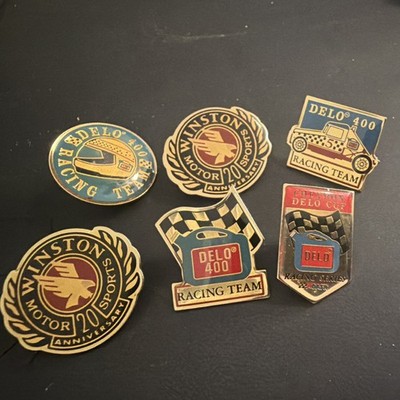 Winston Delo 400 Chevron Motor Sports Racing Team Collectible Pinback Lot of 6