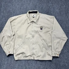 Indianwood Golf Country Club Cutter & Buck Full Zip Jacket Cotton Beige Medium