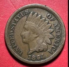 1864 US Indian Head Cent! "Bronze" Variety! VG/FINE! Old US Coin!