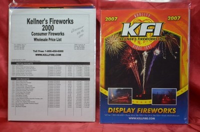 2 Kellner's Fireworks Vintage Original Product Catalogs Consumers & Display NOS