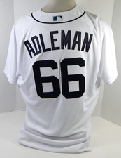 2020 Detroit Tigers Tim Adleman #66 Game Issued White Jersey 48 704