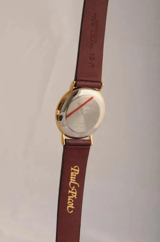 NOS NEW SWISS MADE GOLD PLATED WITH DATE QUARTZ WOMEN'S PAUL PICOT WATCH 1980'S  - Image 3 of 4