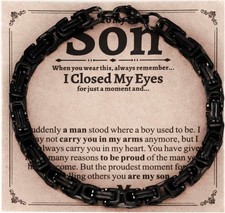 Son Bracelet from Mom to Sons I Closed My Eyes Mother to My Sons Birthday Jewelr