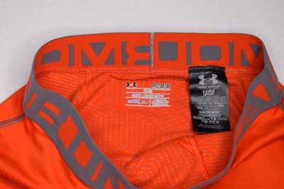 UNDER ARMOUR COLD GEAR Medium Men's Fitted Polyester Tights Orange