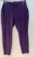 Lands End Women's Size S6-8 Pull On Leggings Purple Knit Stretch Elastic