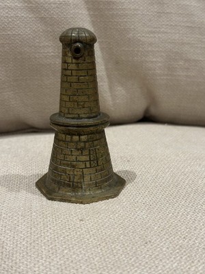 Antike Messing Leuchtturm Schreibtischglocke - Maritime Maritime Glocke