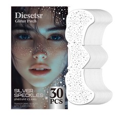 Glitter Freckles Face Tattoo, 30PCS Body Temporary Tattoos Silver