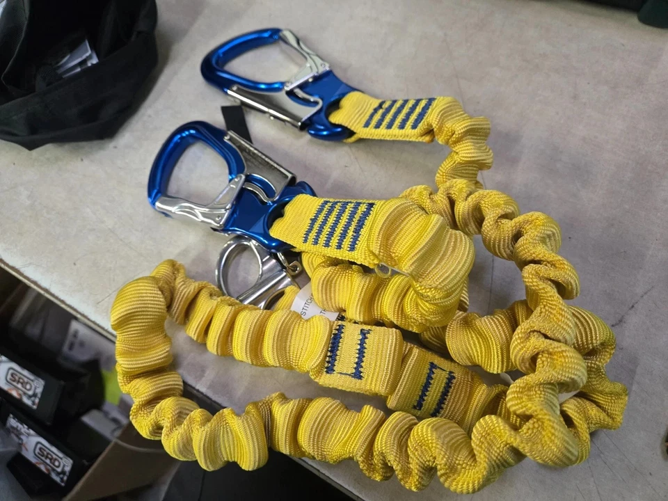 Cordón de seguridad KONG elástico doble amarillo OS 253SETE01KK nuevo Foto 3 de 4