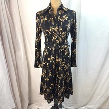 Kukusa Japan Midi Dress Long Sleeves Button Up W/ Belt Collared Goth Whimsygoth