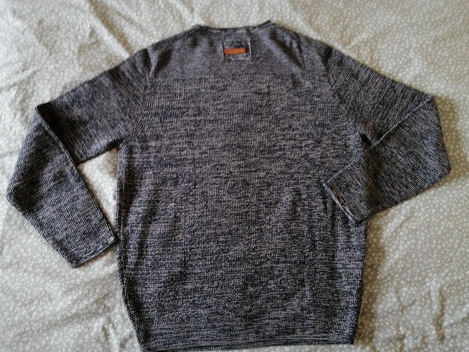 Camel Active Herren Pullover, Gr. XXL, Grau/Blau, Baumwolle, Acryl - Bild 4 von 4