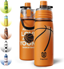Basketball Water Bottle - 20Oz Insulated Misting Water Bottles Stainless Steel 3