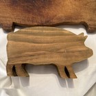 Pair of Vintage Wood PIGS: Cutting Board. Farmhouse BBQ Decor. Real Patina/Use! — photo 5