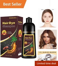 Natural Herbal 3 in 1 Hair Dye Shampoo - Quick, Lasting Color for All Hair Types