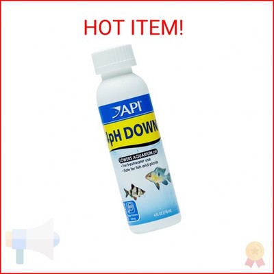 API pH DOWN Freshwater Aquarium Water pH Reducing Solution 4-Ounce Bottle