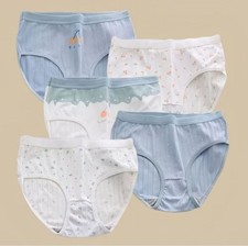 5 PCS Fashion Girls Panties Assorted Colors Soft Cotton Brief Underwear