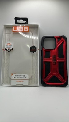 Uag Monarch Case iPhone 6.7 Pro 2023 Crimson Fallschutz Schild Alltag