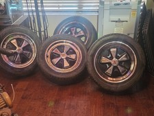 Rare Porsche 6x16  & 7X16 REAL  FUCHS  Matte Black Polished  spokes and Lip