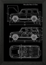 mercedes benz gclass 2018 Framed Wall Art Poster Canvas Print Picture