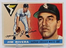 1955 Topps Baseball JIM RIVERA Base Set #58 Chicago White Sox Mid EX to EX-MT