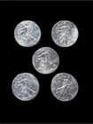 2013, 2014, 2015, 2016 American Silver Eagle 1 T Oz .999 Lot of 5