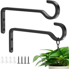 6 Inch 2 Pack Heavy Duty Outdoor Plant Hangers for Hanging 6 Inch, Black