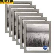 Durable Gray Photo Frame Set 8x10 Gallery Wall Display Home Office Party Decor