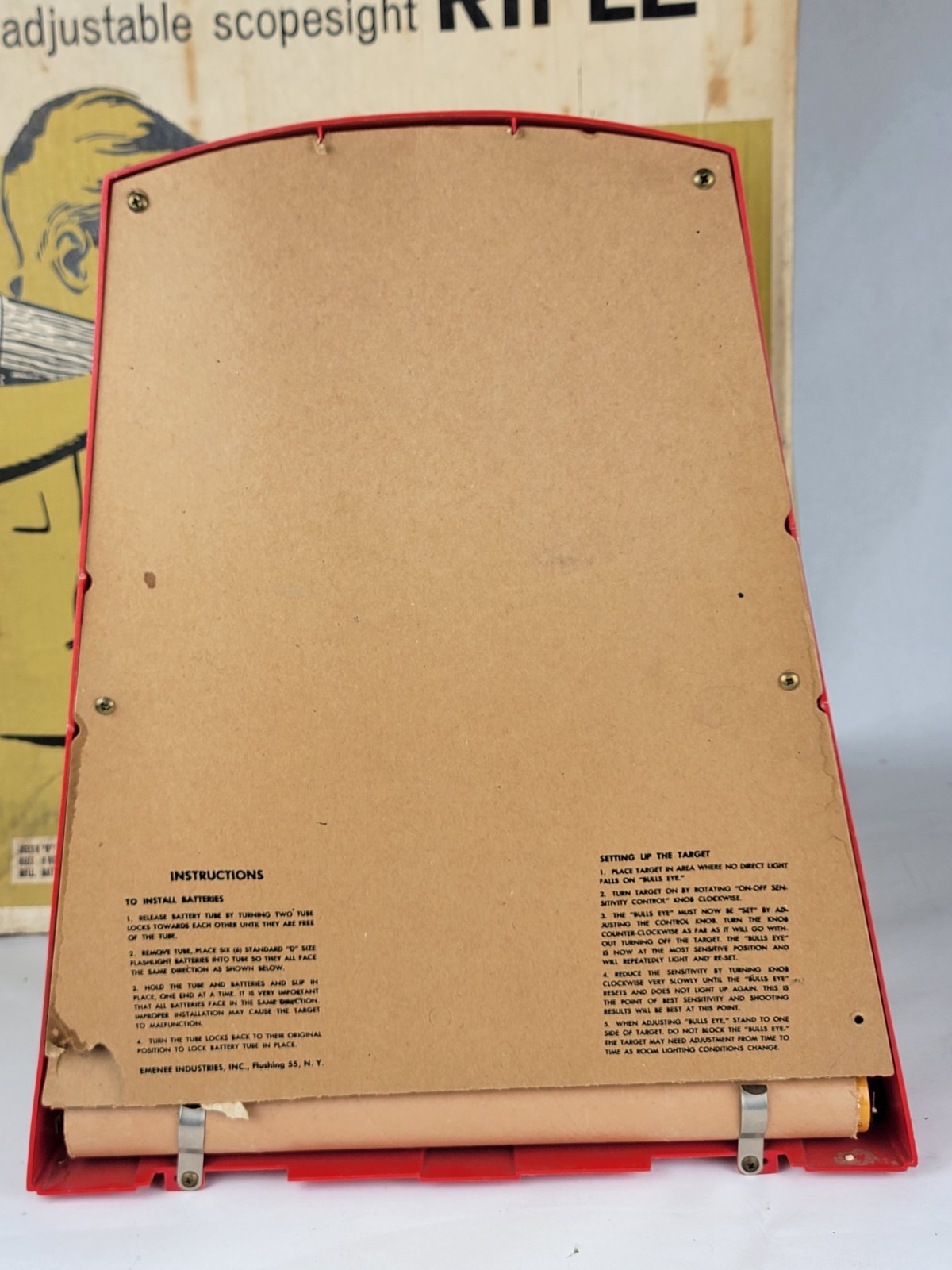 Vintage 1960s EMENEE Electronic Rifle Range with Moving Target Part No 2900