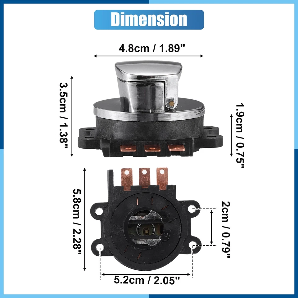 1 juego de interruptor de encendido con llave redonda para Harley-Davidson Softail Road King 93-13 Foto 4 de 4
