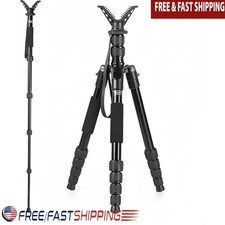 Aluminum Tripod Lightweight 360 V-Yoke Monopod Adjustable Shooting Stand New