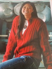 Knitting Pattern 1644 Ladies Zip Up Cardigan In Debbie Bliss Cashmerino Chunky