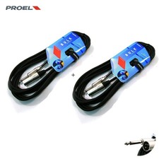 Proel BULK220LU10 Coppia Cavo audio Jack Mono 6.3mm a Cannon XLR 3P Maschio 10mt