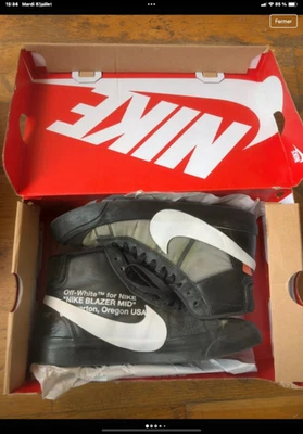 Sneakers Nike Blazer Mid x Off-white , " The Ten " , Taille 41 - Photo 1/4