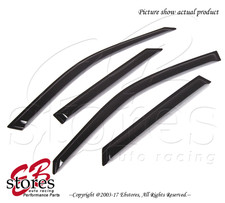 For Mazda Protege5 2002-2005 Outside-mounted Deep Black Jdm Window Visors 4pcs