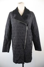 GUESS GIUBBINO CAPPOTTO MONTONE DONNA TG M WOMAN JACKET CASUAL VINTAGE NERO