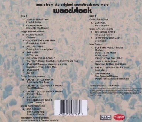 WOODSTOCK – ORIGINAL SOUNDTRACK – REMASTERED – 2 CD - Picture 2 of 2