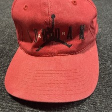 Vintage 90s Nike Michael Jordan Air 23 Red Snapback Hat Jumpman OG Logo Bulls
