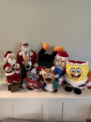 READ Lot of Animated Dancing Singing Santa Christmas Gemmy Items Rare Musical