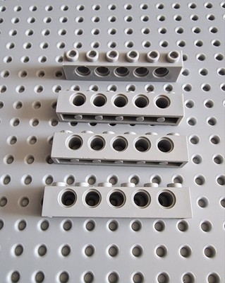 LEGO Technic Perforated Beam Perforated Brick 1x6 New Light Grey 4pcs Technic Brick 3894 A054