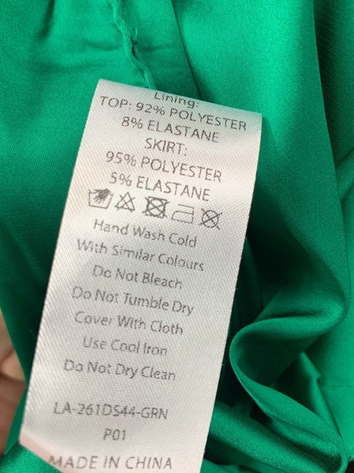 Lavish Alice Green PearlTrimmed Cape Dress UK 6 eBay