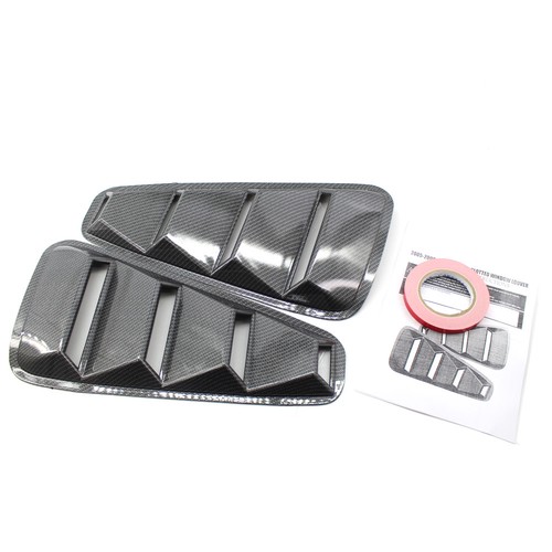 Fit for Ford Mustang 2005-2009 Carbon Fiber Vent 1/4 Quarter Window Louver Cover - Picture 7 of 8