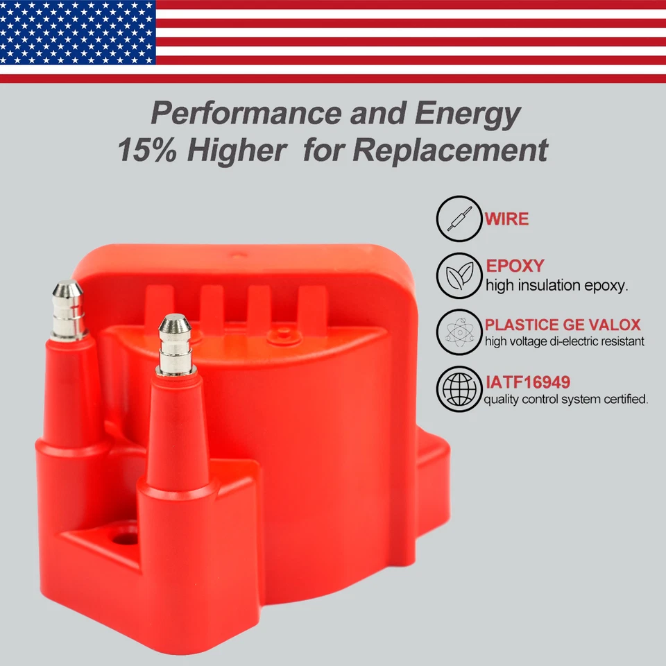 3X OEM High Performance Ignition Coil & WiresSet For Chevy Buick Oldsmobile DR39 - Image 4 of 4