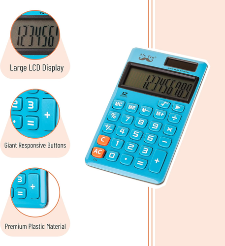 - Standard Function Calculator, 12 Digits, Small Calculator, Solar Calculator, P - Picture 5 of 9