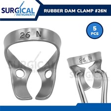 5 Endodontic Rubber Dam Clamps #26N Stainless Steel Surgical Dental German Grade
