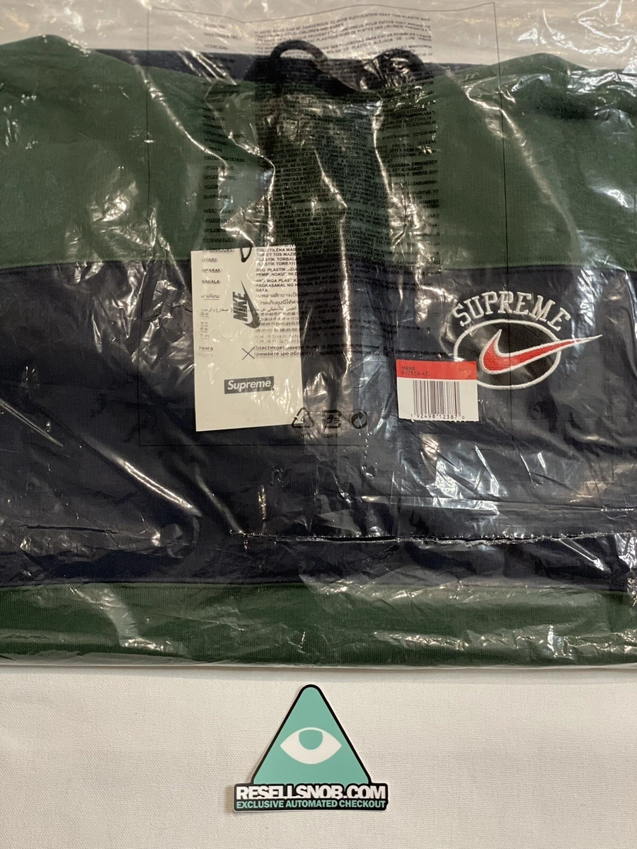 Supreme nike stripe hooded sweatshirt 2025