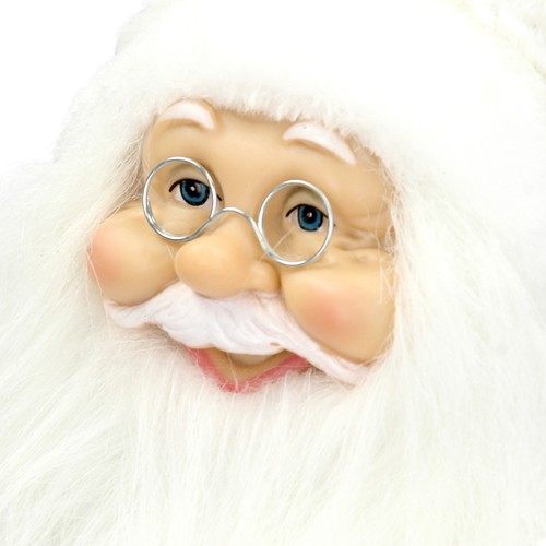 Deko Weihnachtsmann Santa Claus Winterdeko Dekofigur Weihnachtsdeko weiß 37 cm - Bild 5 von 8