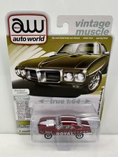 Rare Auto World Vintage Muscle 1969 Pontiac Firebird Royal Ultra Red Chase