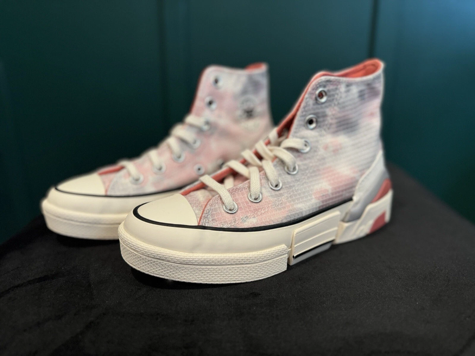 Converse Donna CPX 70 ALTO ""FIORE LAVATO"" Egret Terracotta Rosa Nero Taglia 6